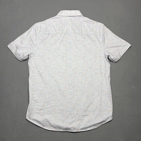 Bugatchi 8 Way Stretch Shirt Mens XL Short Sleeve Geometric Slim Performance - Picture 6 of 8